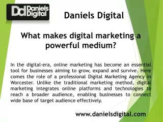 Digital Marketing Agency in Worcester -Daniels Digital