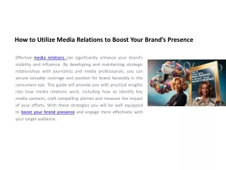 How to Utilize Media Relations to Boost Your brand