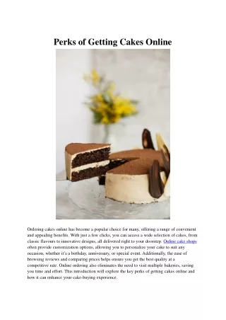 per k s o f g e t t ing cak e s online