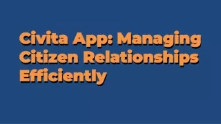 civita app managing citizen relationships