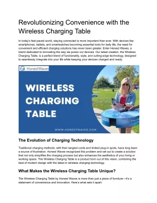 revolutionizing convenience with the wireless