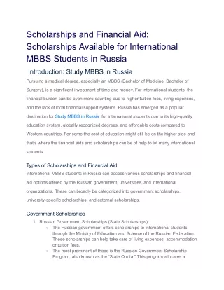 MBBS in Russia: Affordable Medical Education for International Students