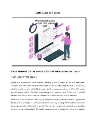 viteee 2025 test series