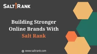 Building Stronger Online Brands With Salt Rank