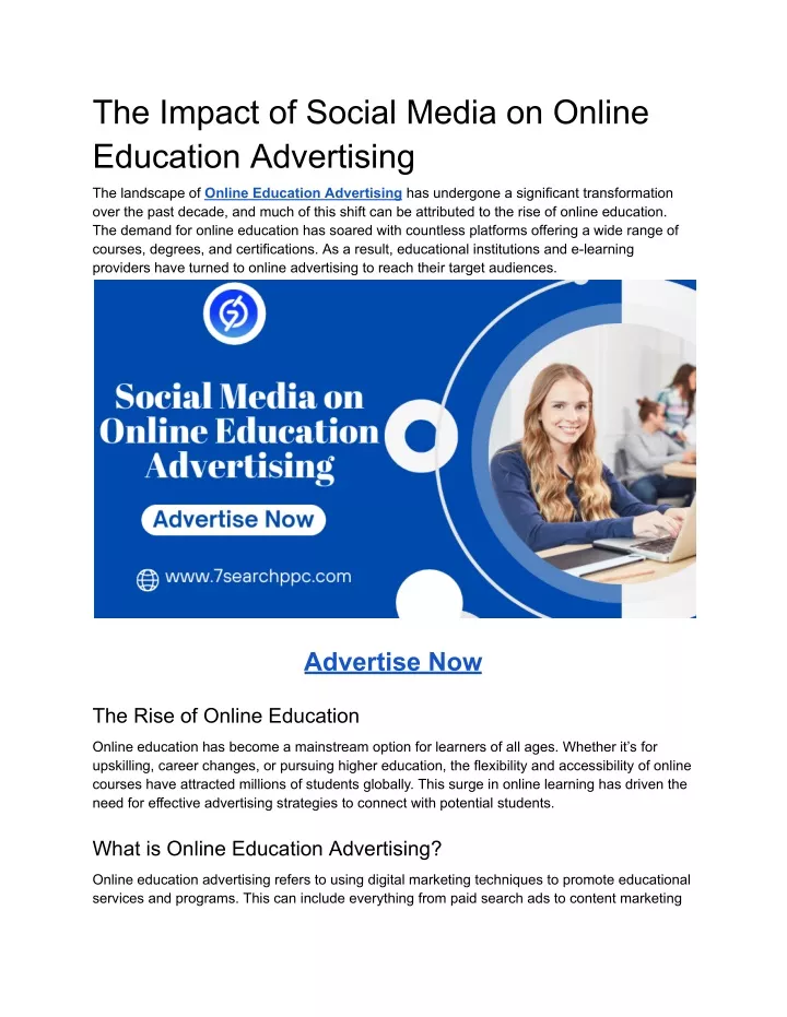 the impact of social media on online education