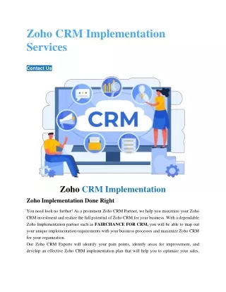 zoho crm implementation