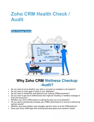zoho crm wellness Audit