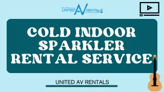 Create Magical Moments with Cold Indoor Sparklers Service