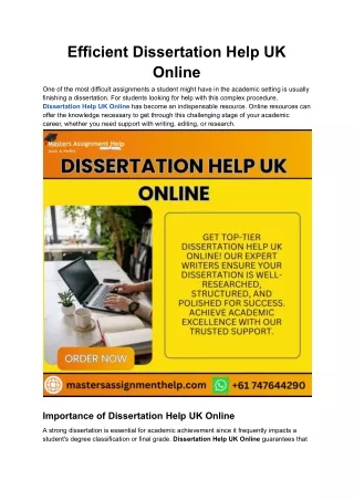 Efficient Dissertation Help UK Online (1)