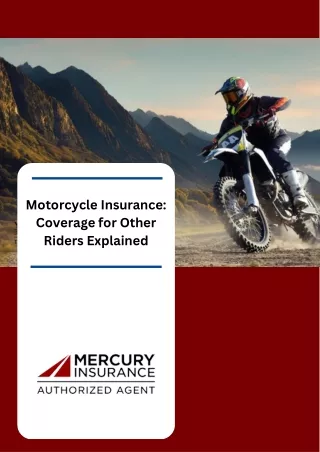 Motorcycle Insurance Coverage for Other Riders Explained