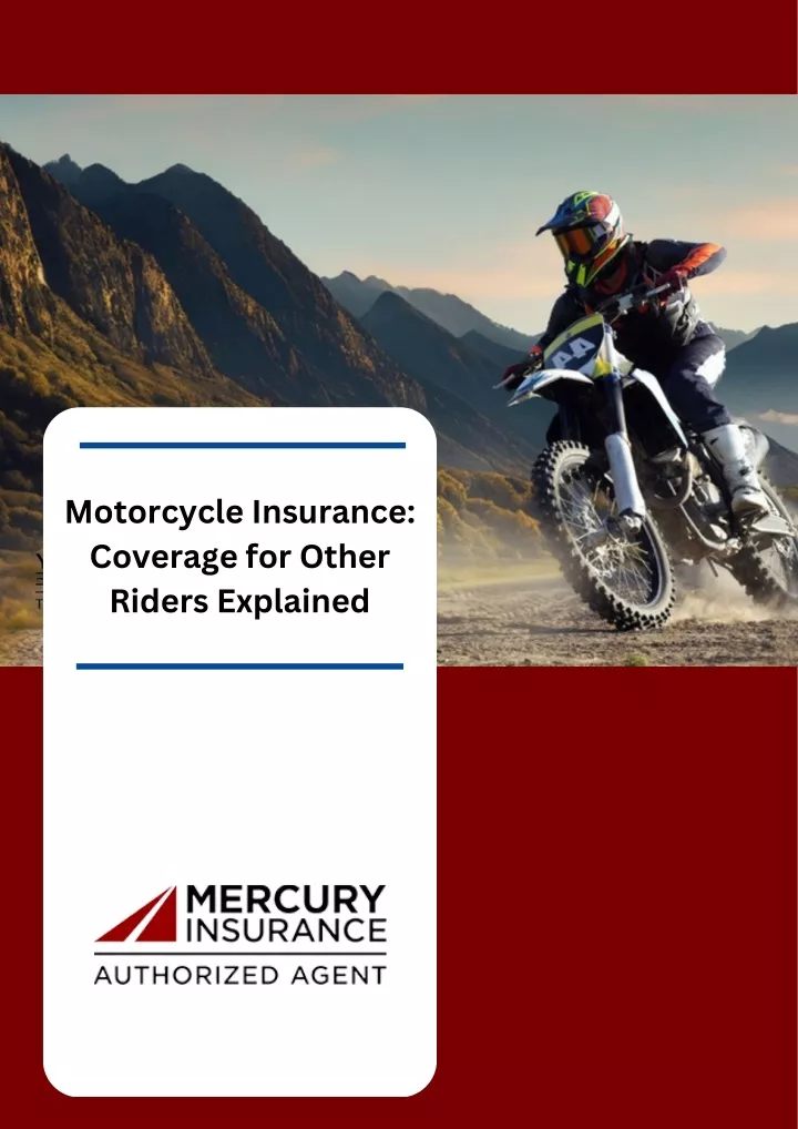 motorcycle insurance coverage for other riders