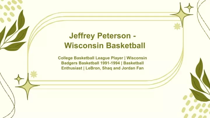 jeffrey peterson wisconsin basketball