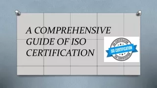a comprehensive guide of iso certification
