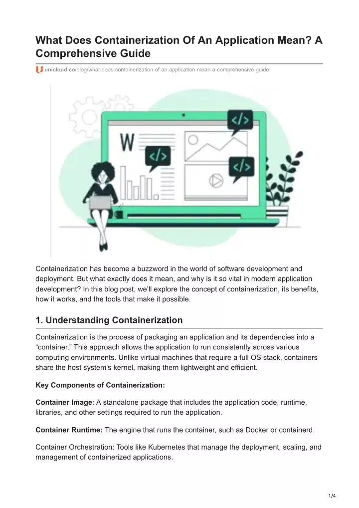 what does containerization of an application mean