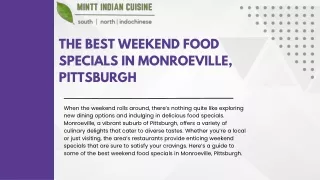 the Best Weekend Food Specials in Monroeville, Pittsburgh