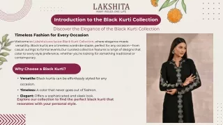 Trendy Black Kurti Collections | Lakshita