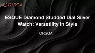esque diamond studded dial silver watch versatility in style