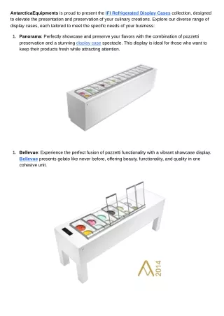 Showcase Your Culinary Creations with IFI Refrigerated Display Cases