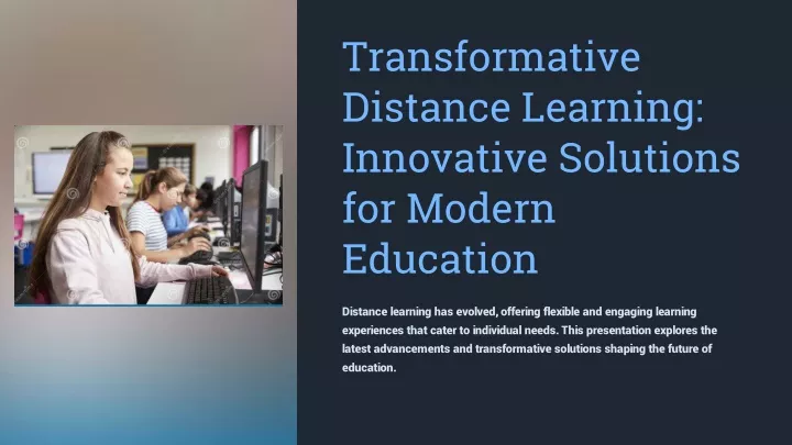 transformative distance learning innovative