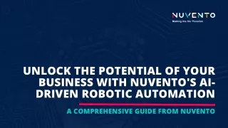AI driven Robotic Automation - Nuvento