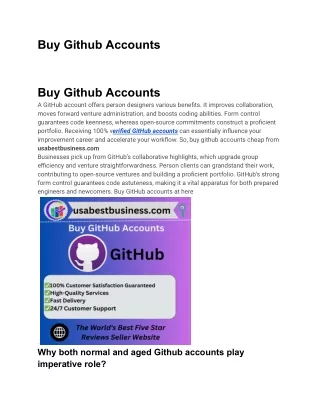 Buy Github Accounts