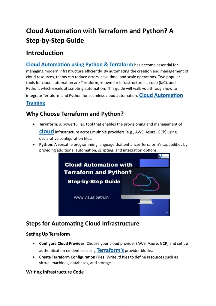 cloud automation with terraform and python a step