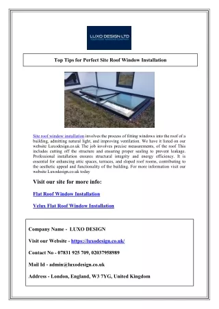 top tips for perfect site roof window installation
