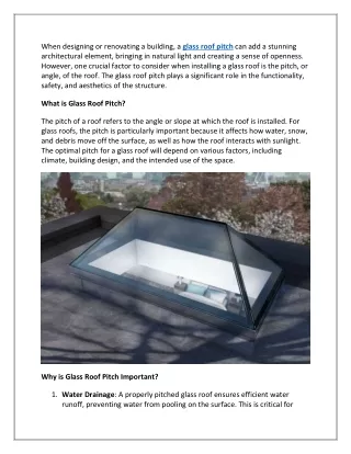 Fixed Pitch Rooflight 2