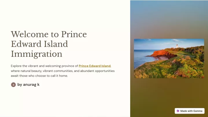 PPT - Welcome-to-Prince-Edward-Island-Immigration PowerPoint ...