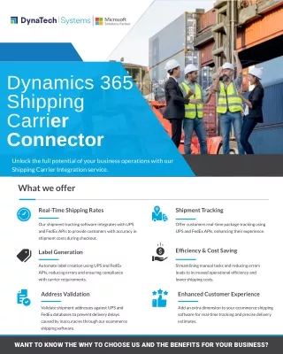 Dynamics 365 Shipping  Carrier Connector