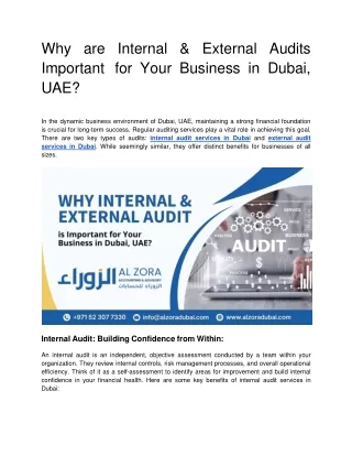 why are internal external audits important for your business in dubai uae