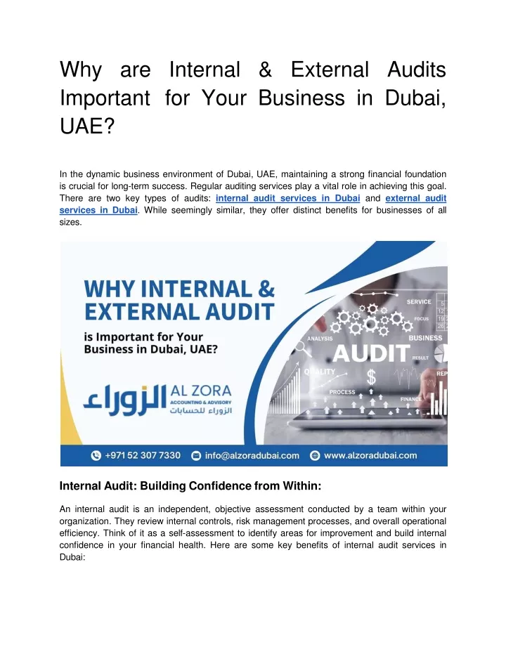 why are internal external audits important for your business in dubai uae