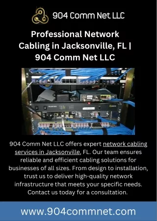 Professional Network Cabling in Jacksonville, FL  904 Comm Net LLC