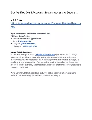 Buy Verified Skrill Accounts_ Instant Access to Secure ...