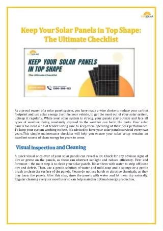 as a proud owner of a solar panel system you have
