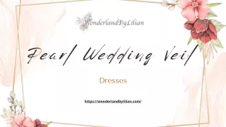 Classic Pearl Wedding Veil for Dashing Look | Wonderlandbylilian