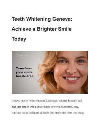 Teeth Whitening Geneva_ Achieve a Brighter Smile Today