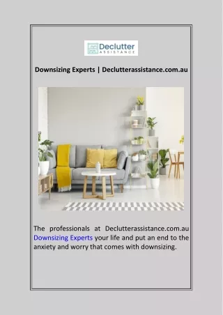 downsizing experts declutterassistance com au