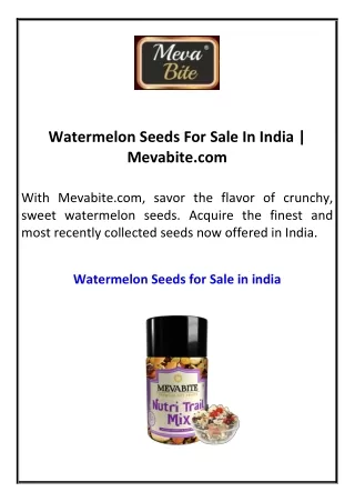 Watermelon Seeds For Sale In India Mevabite.com
