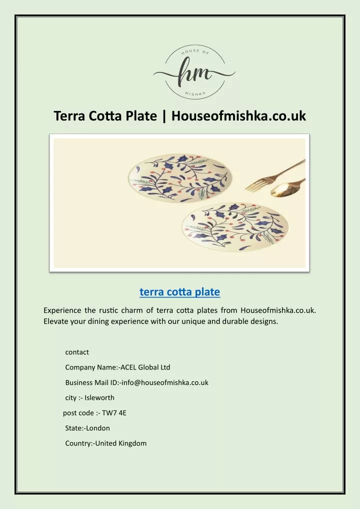 terra cotta plate houseofmishka co uk