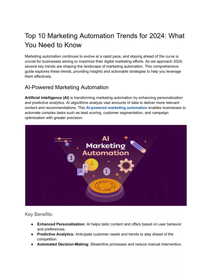 top 10 marketing automation trends for 2024 what