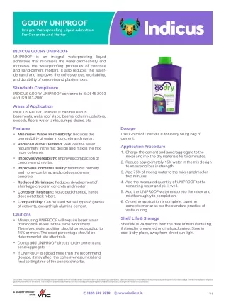 godry uniproof integral waterproofing liquid