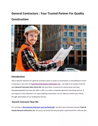 General Contractor