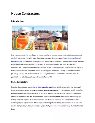 House Contractors