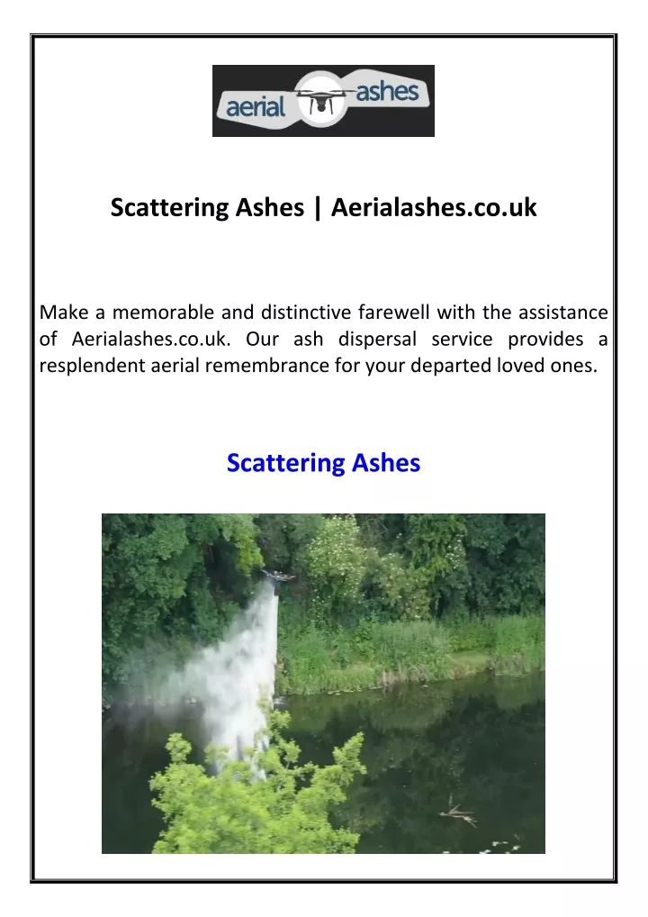 scattering ashes aerialashes co uk