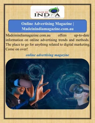 Online Advertising Magazine   Madeinindiamagazine.com.au