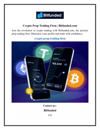 Crypto Prop Trading Firm  Bitfunded.com