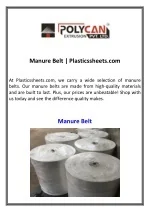 Manure Belt Plasticssheets.com - slide 1