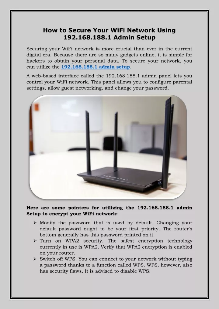 how to secure your wifi network using