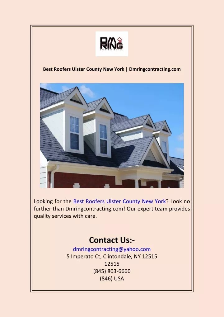 best roofers ulster county new york